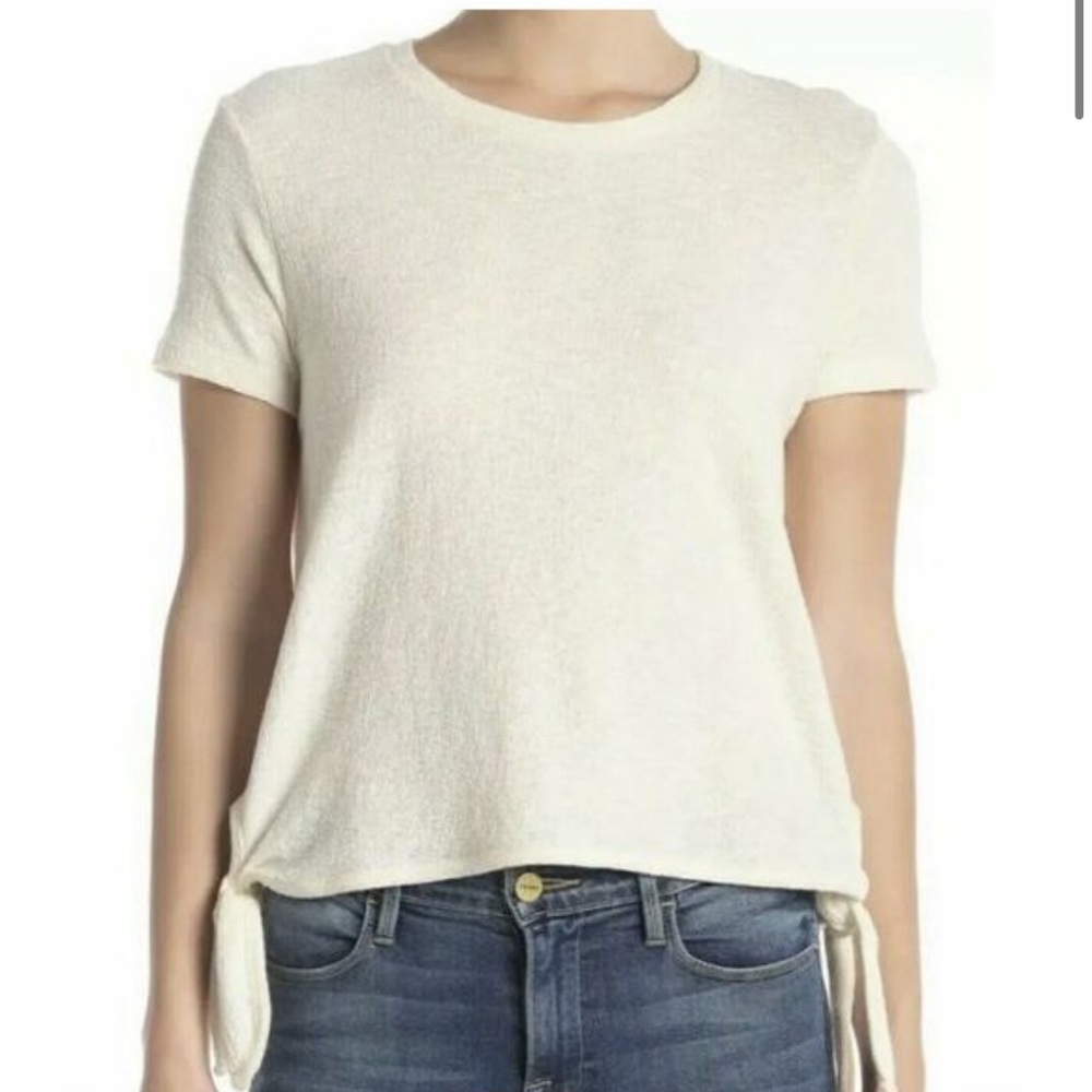 EUC Madewell Modern Ivory Side-Tie Top - Size Medium